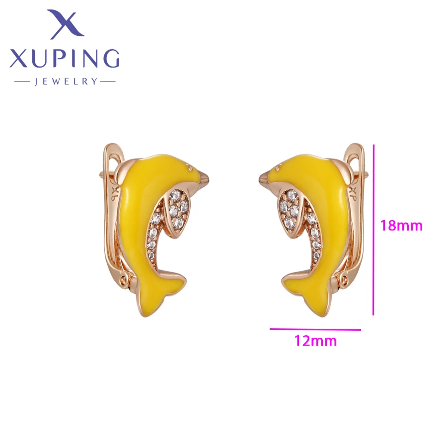 Xuping Schmuck Neuankömmling серьги Mode Delphin Meeres tier Gold Farbe Frauen Creolen Party Geschenk x000671584