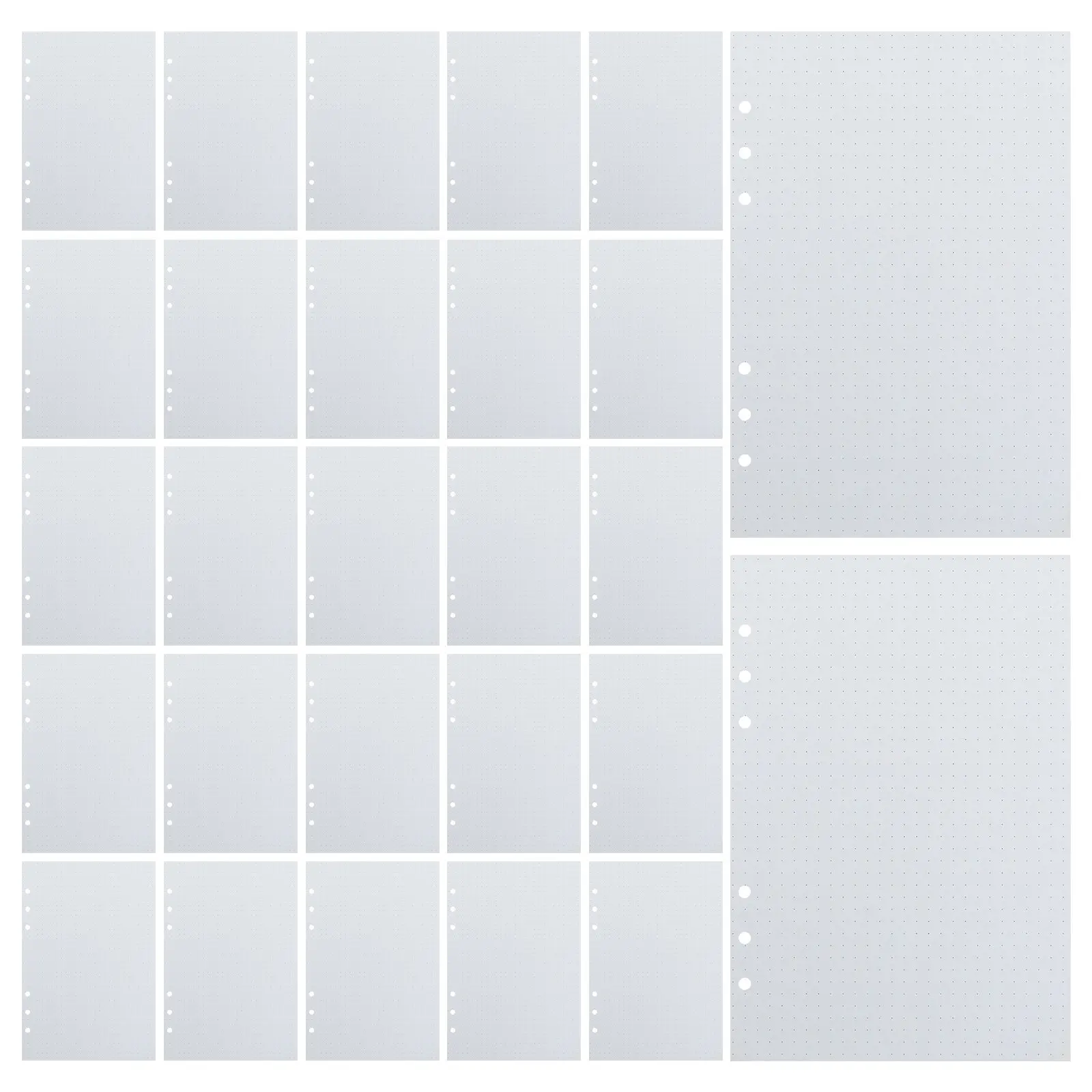 Loose Leaf Grid Paper Notebook Refill Pages A5 School Office Note Taking Planner Stationery Accessories Supplies