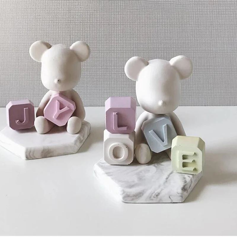 Letter Chocolate Mold Uppercase Alphabet Candy Gummy Silicone Mould 3D Wax Melt Silica Gel Cake Cupcake Decoration Ice Cube Tray