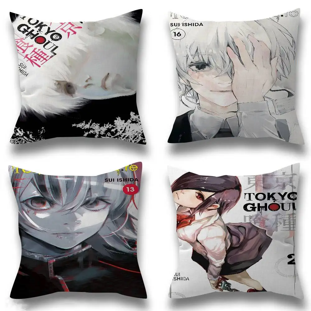 

Anime Tokyo Ghoul Cushion Cover Inches Farmhouse Decor Home Throw Pillow Covers For Couch Decorations