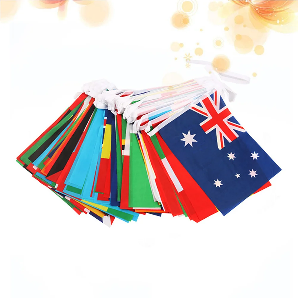 

1pc National Flag Banner Polyester Fade Resistant Smooth Finish For Indoor Outdoor School Garden Carnival Party Decoration