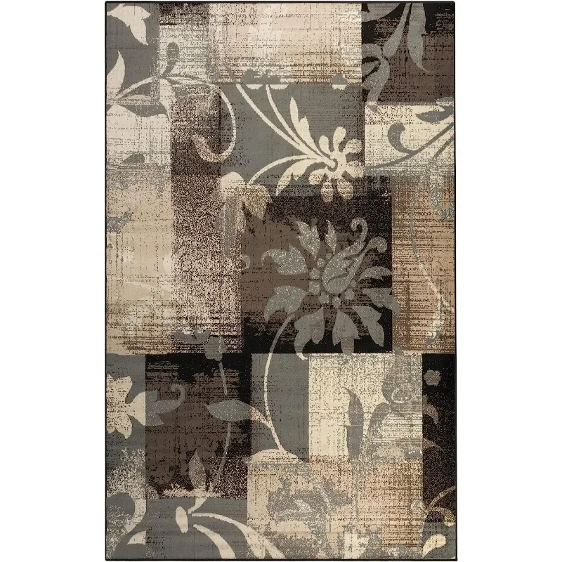 

Indoor Area Rug, Perfect for Entryway, Office, Living/Dining Room, Bedroom, Kitchen, Floor, Modern Floral Patchwork Decor