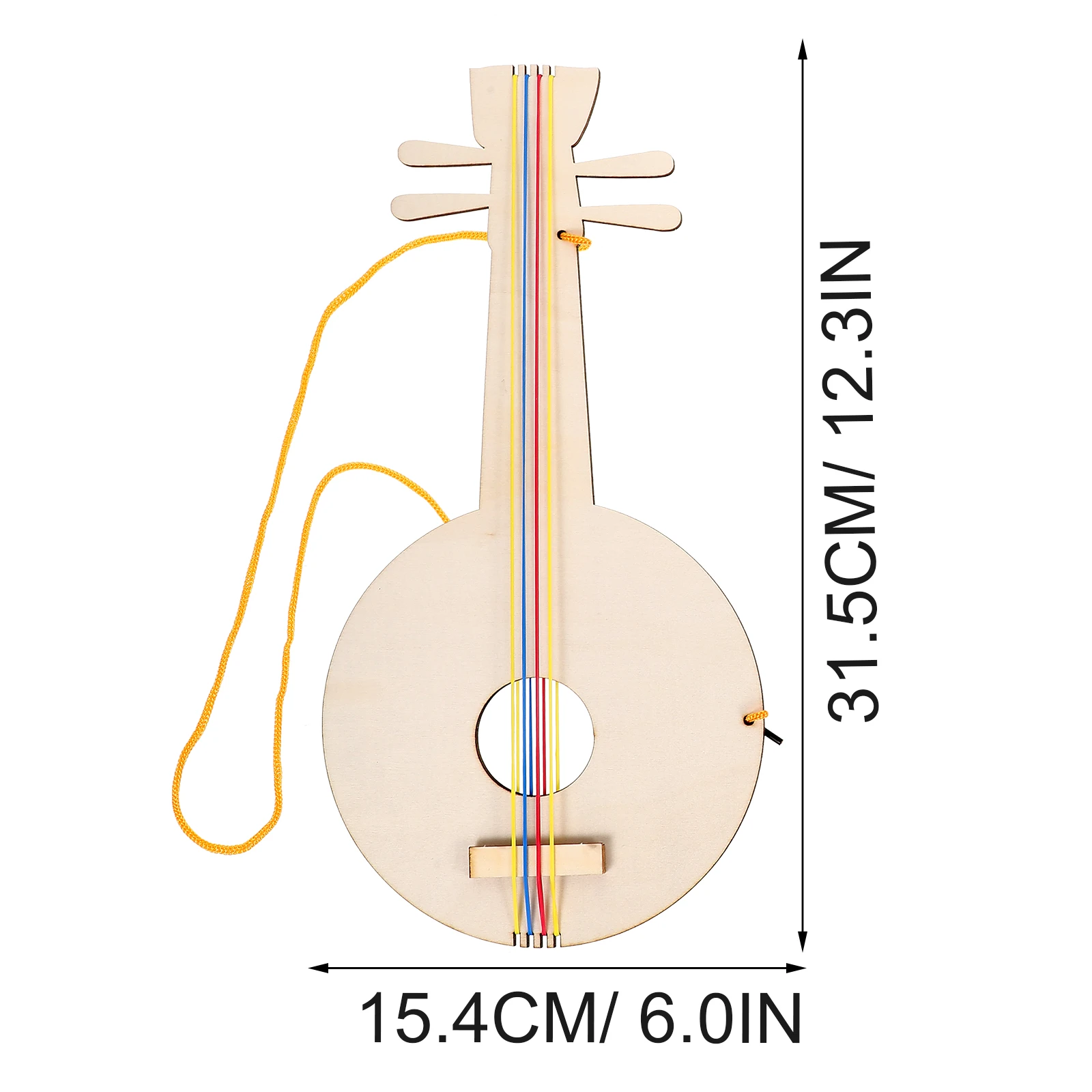 2 Pcs Musical Instrument Wooden Guitar Child Guitars for Kids Graffiti Painting Toys