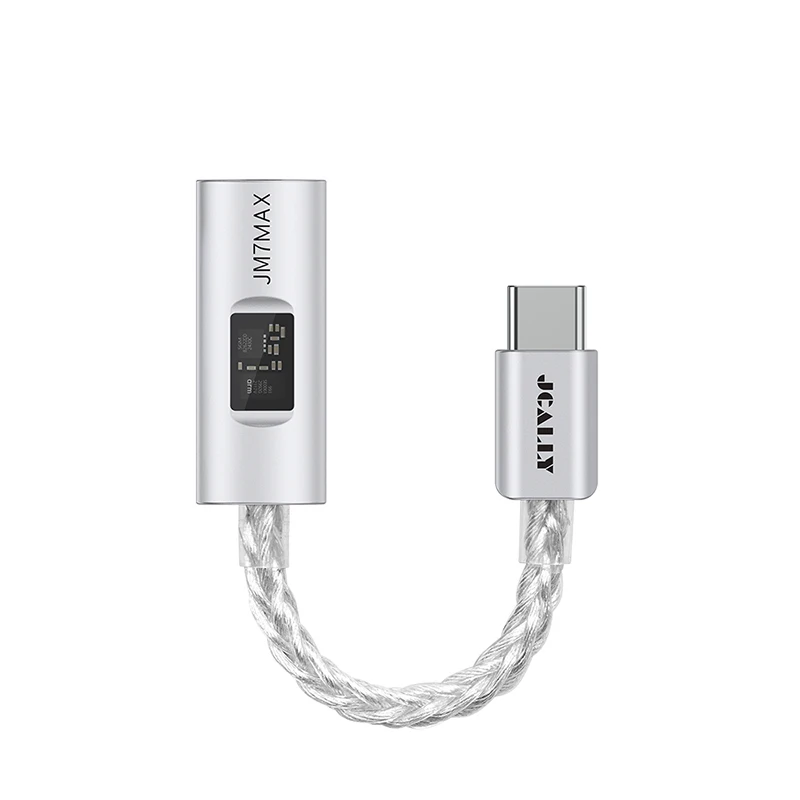 JCALLY JM7MAX Type-C Portable DAC & AMP Visual HiFi USB To 3.5mm Digital Earphone Adapter for Android/Apple Gaming Phone Calls view 5