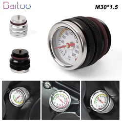 M30X1.5 Motorcycle Fuel Cap Tank Oil Temperature Gauge Engine Valve Cover Oil Filler Cap For 87-98 Kawasaki 650 KLR CAP021