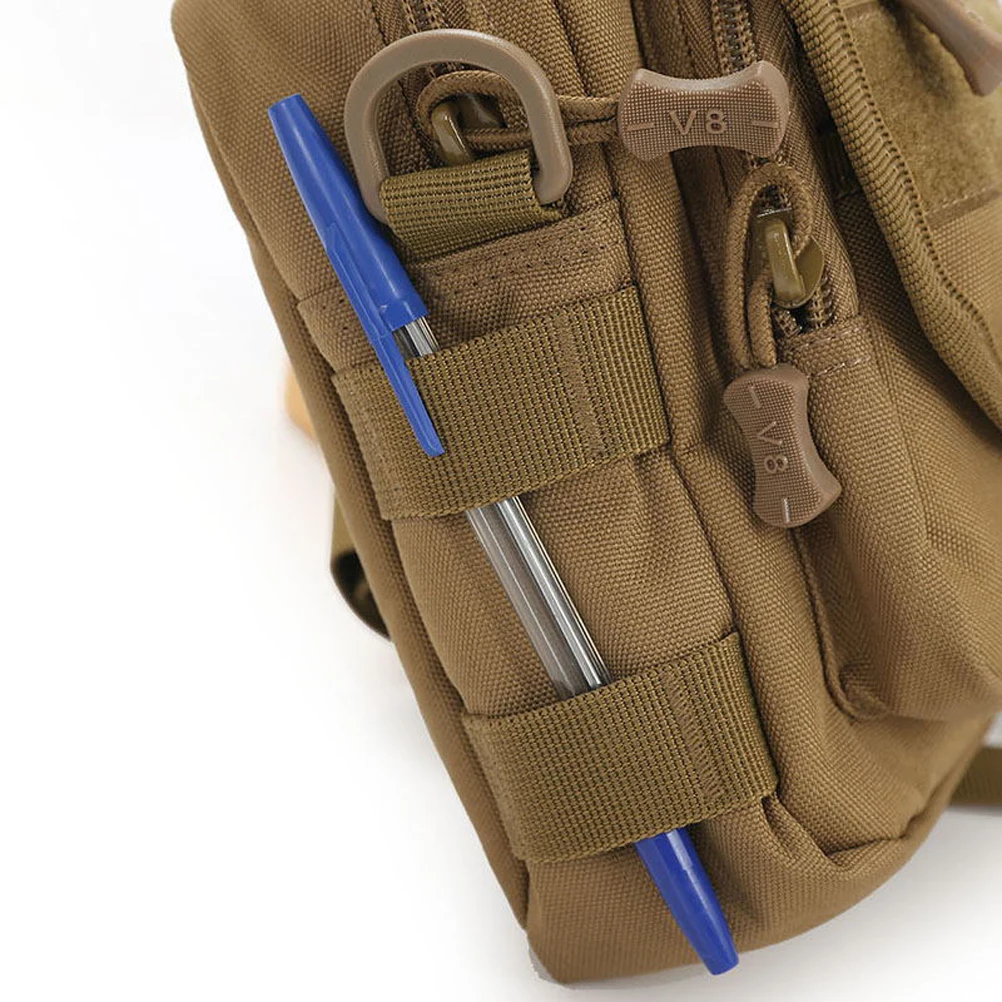 

Shoulder Bag Unisex Tactical Crossbody Sling Small Nylon Messenger Travel Bag for Outdoor Camping Hiking Brown 24x10x19cm