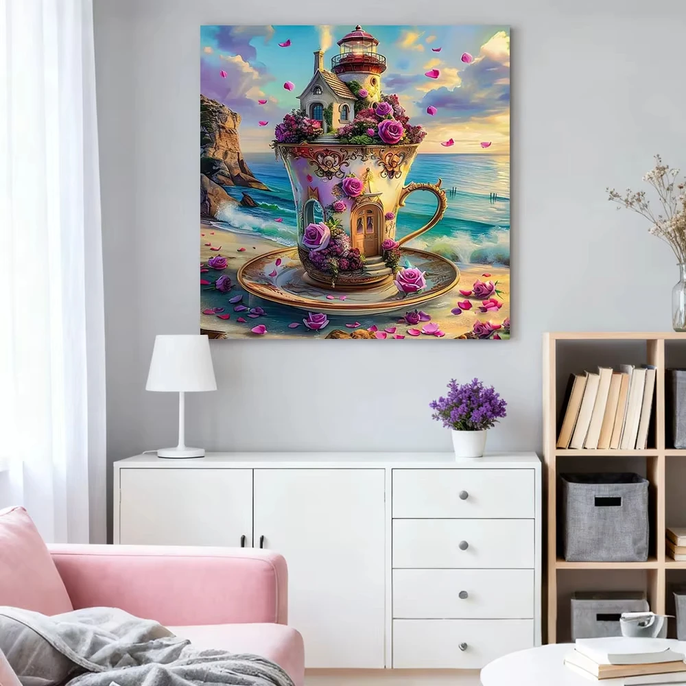 

Novelty Scenery in the Cup 1024 PCS Jigsaw Puzzles Challenging Family Activity Games for Gameroom Bedroom Home Decor Gift