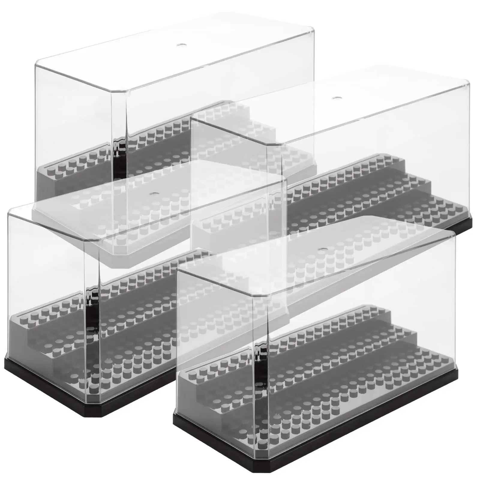 액션 피규어 블록 수집품용 미니 피규어 디스플레이 케이스, 투명 아크릴 상자, 방진 빌딩 블록 디스플레이 보관 케이스