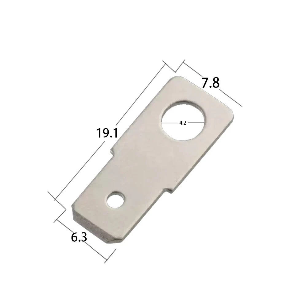 100 PCS 250 Series Grounding Male Terminals 6.3mm Insert DJ6145-6.3 for Electrical Wiring And Connectivity