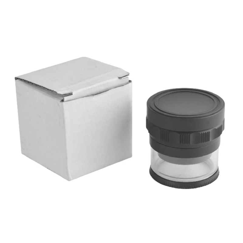 Hand-held Microscope Glass 10X- Jewelers Loupe Desktop ABS- Magnifier Portable Scale for Cloth Repairing