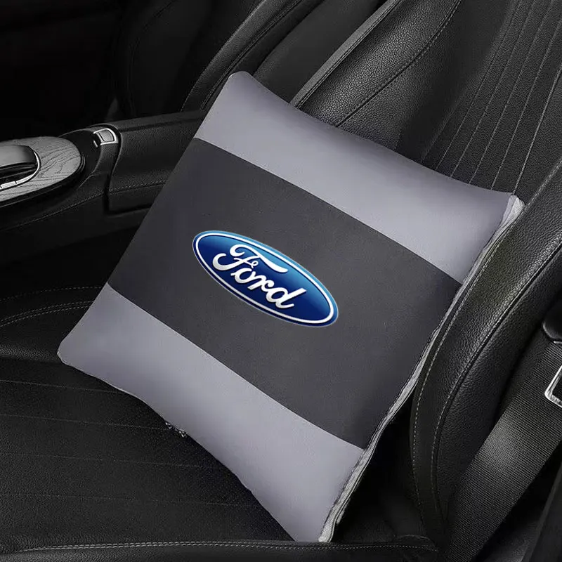 Car Travel Lumbar Throw Pillow Blankets Foldable Quilt car pillow For Ford Mustang Kuga F-150 Raptor ST line Escape Flex Transit