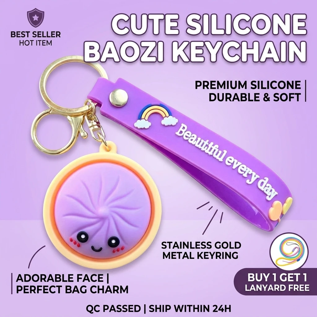 Dumpling Keychains Bag Pendant Car Key Chain Cute Baozi Steamer Birthday Gift Bags Party Favors Keyring Strap Bag Charm 2026
