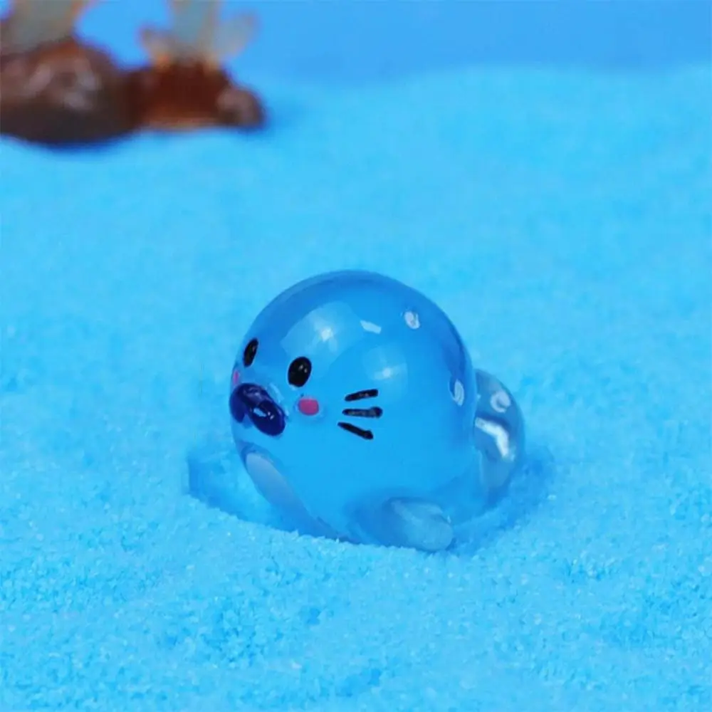 

Cartoon Luminous Ocean Animal Ornament Cute DIY Ocean Animal Miniature Figurines Resin Crafts Mini Ocean Animal Statue