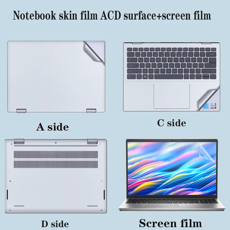 For 14inch Dell 14 Plus 2‑in‑1 DB04250 Laptop skin Easy-to-cut sticker screen protective film for computer body