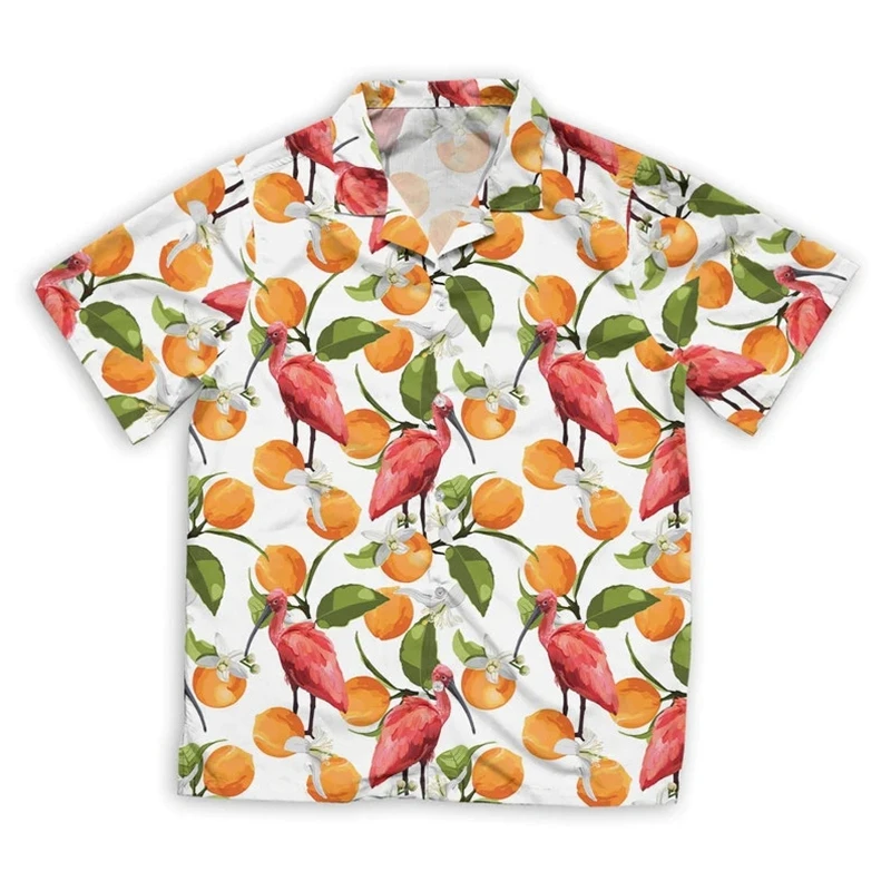 

New Men's Hawaiian Shirt Retro Printing Single-breasted Beach Short-sleeved T-shirt Summer Holiday Masquerade Men's Clothing