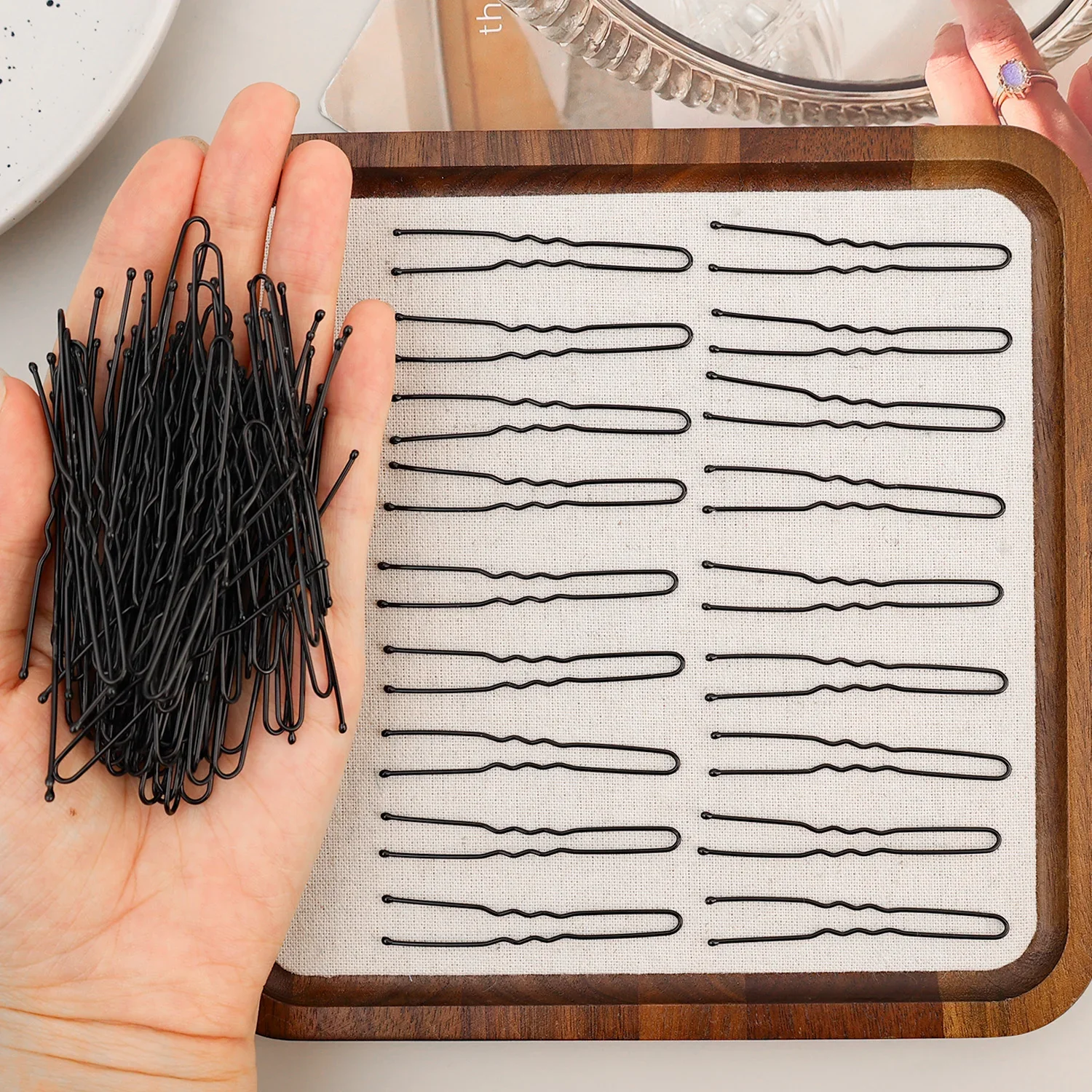 5/6/7 سنتيمتر U-شكل مقاطع الشعر المتموجة بوبي دبوس باريت صالون قبضة الأسود دبابيس الشعر المعدنية DIY بها بنفسك تصفيفة الشعر الزفاف النساء إكسسوارات الشعر #5