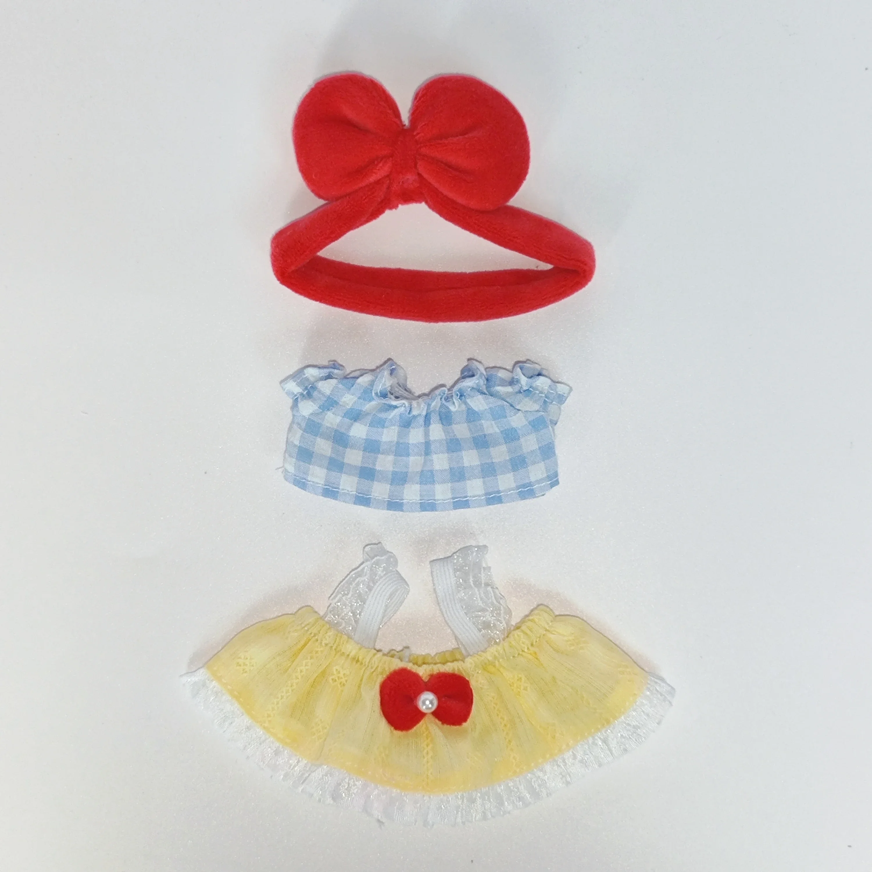 

15-17cm clothes for labubu Keychain – Summer Cherry Sundress Outfit, Cute Changeable Doll Clothes