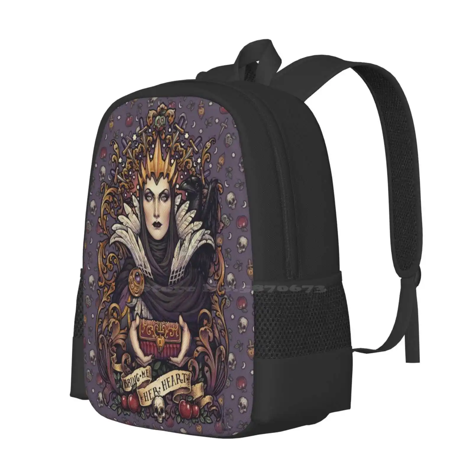 Bring Me Her Heart Bag Backpack For Men Women Girls Teenage Halloweenrb Rbhalloween Evilqueen Evil Queen Wicked Snow White