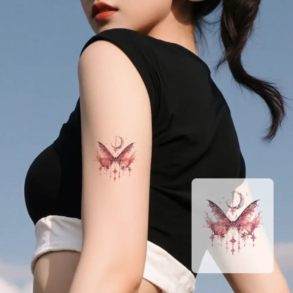

Waterproof Temporary Tattoo Stickers Moon Pattern Long-lasting Butterfly Tattoo Stickers Water-Sprinkling Festival