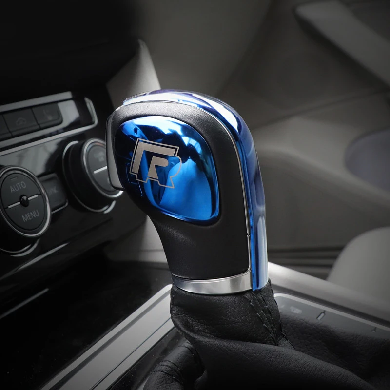 Car Gear Shift Knob Gear Head Sticker Cover For VW Tiguan Rline R line Livida Polo Golf GTI Beetle Touareg Bora Magotan Bora UP