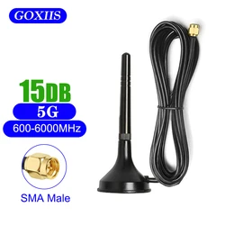 5G 4G WIFI Antenna 15dBi Full-band Amplifier SMA Male for CPE Pro Router Modem Wireless Network Card Mobile Signal Booster