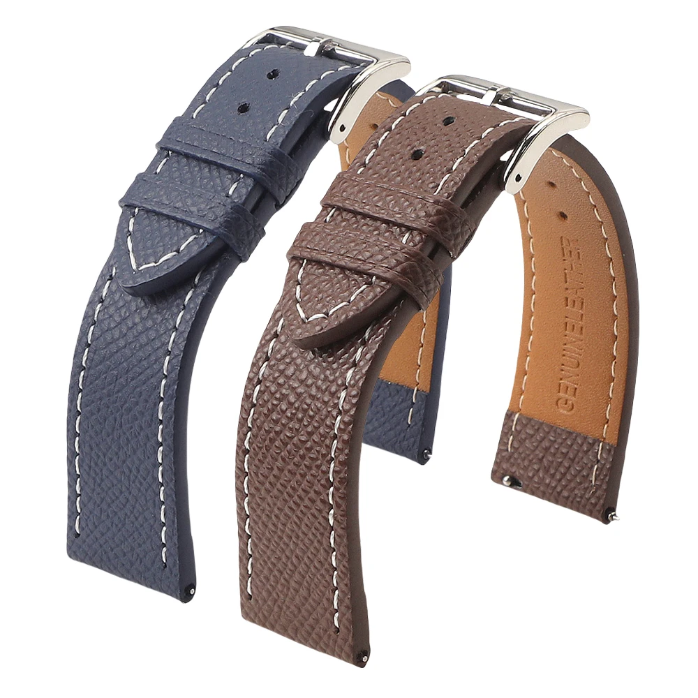 Bracelet de montre en cuir véritable fait à la main, 18mm 19mm 20mm 22mm, Vintage, première couche en cuir de vache, Bracelet de remplacement pour hommes