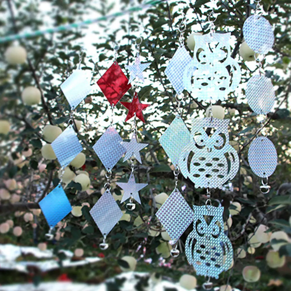 

4 Pcs Reflective Scare Pendant Outdoor Garden Supplies Durable Hanging naments Balcony Courtyard Decor Accessories