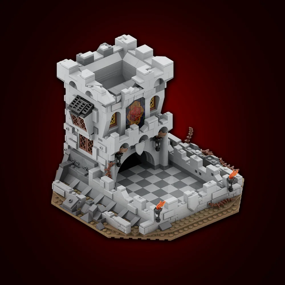 

Gobricks MOC классическая игра Dungeons, игра в кости, модель башни, строительные блоки, скелет Dungeons, сито, башня, кирпичи, игрушка, детский подарок