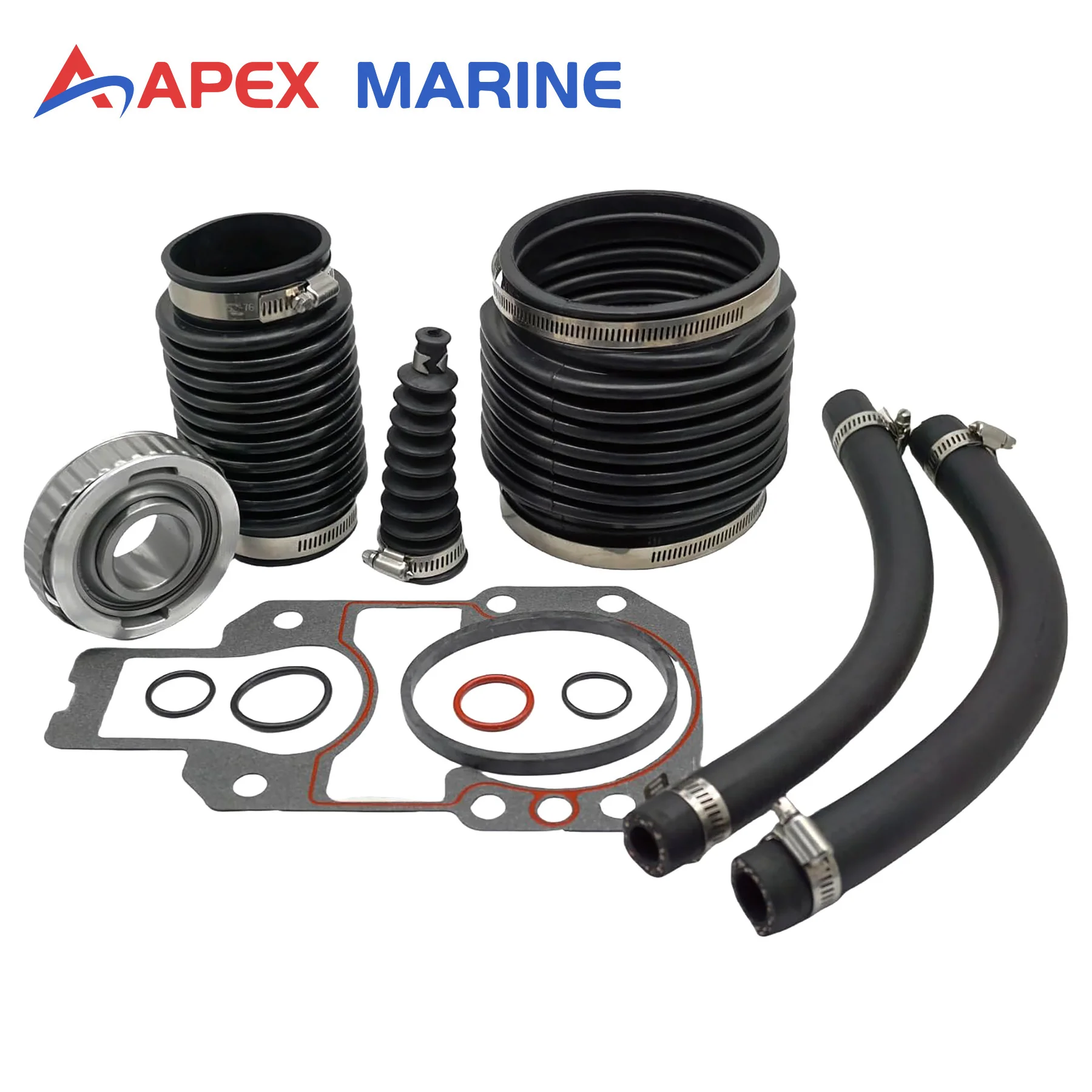 803097T1 Transom Bellows Kit W/ Impeller Repair Kit 96148Q8 & Hinge Pin Tool 78310 for Mercruiser Alpha 1 MR R Sterndrive Motor