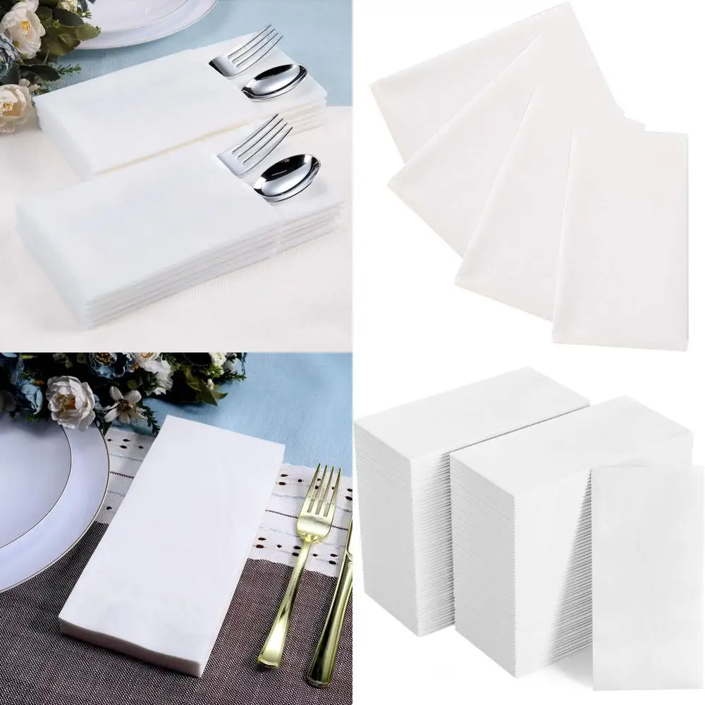 

Одноразовые салфетки для ванной с льняной текстурой, мягкие и впитывающие, 12x17, идеально подходят для дома, кухни, вечеринок