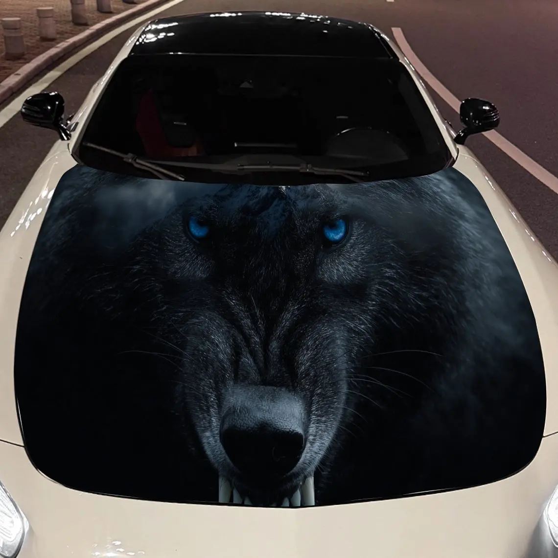 

Fierce Wolf print,car hood stickers,PVC waterproof Self adhesive car hood sticker,car hood decoration protection stickers,Auto A