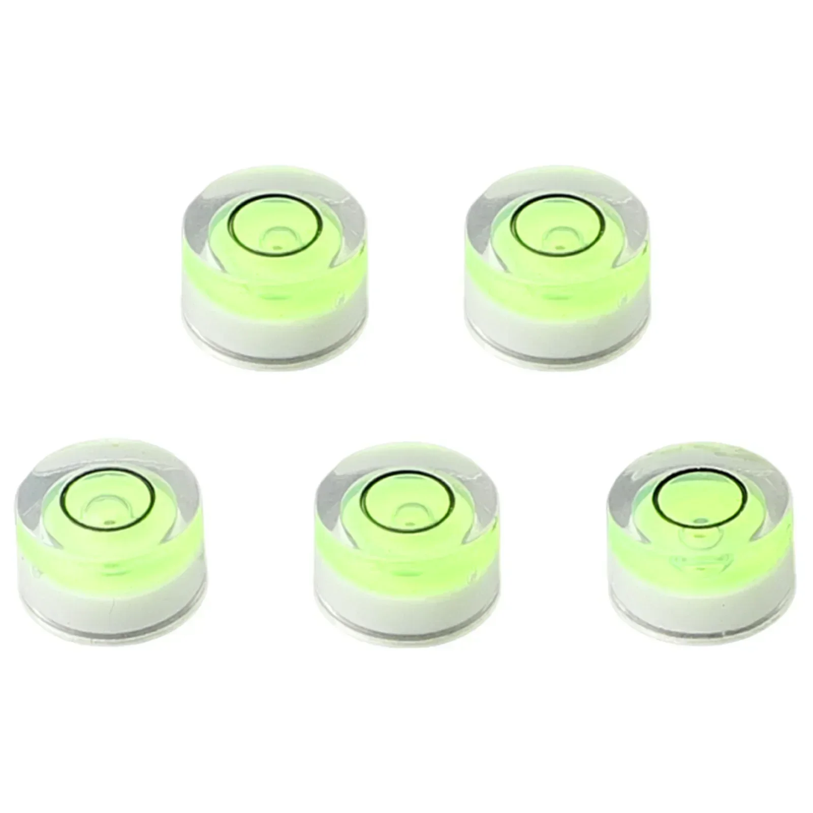 5pcs Round Bubble Level Mini Spirit-Level Circle Level Measurement Instrument Mini Bubble Level Plastic Test Level Green