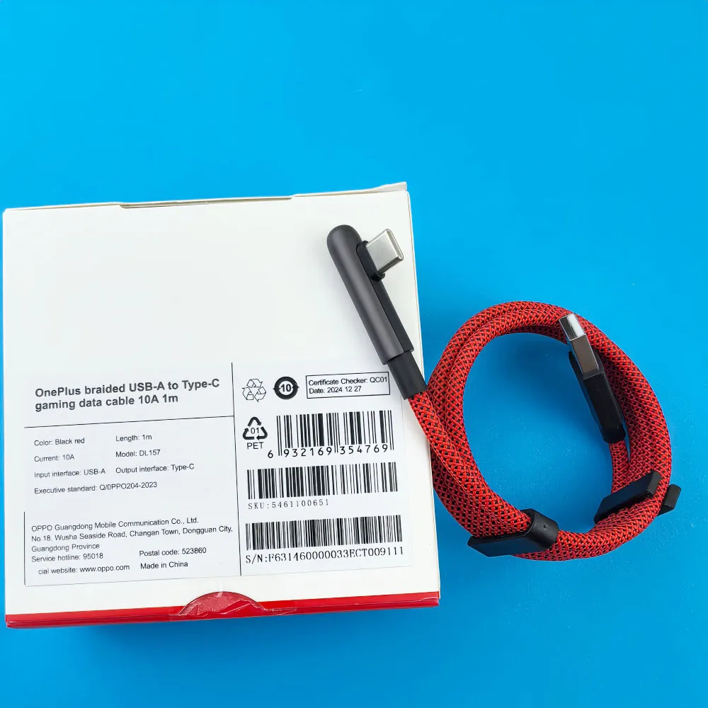 10A Original USB A To Type C Gaming Braided Elbow Cable Supervooc Fast Charging Cord For Oneplus 15 13 12 11 R Ace 3 5 Nord 5 4