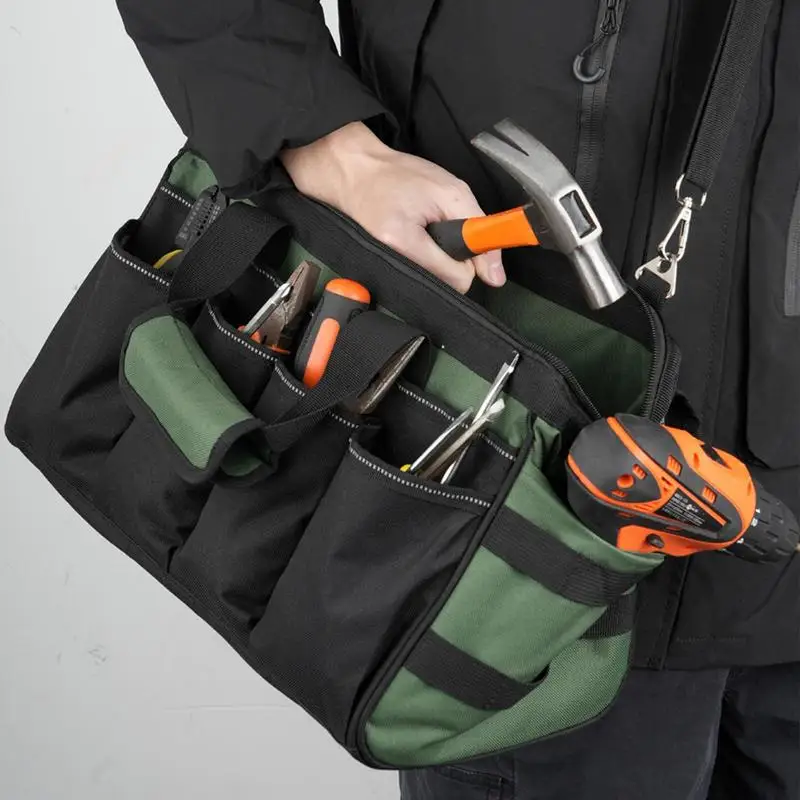 

Portable Tool Box 16-Pocket Oxford Tool Tote Large Portable Tool Bag Tool Case Heavy Duty Tool Bag Tool Box Organizer For Women