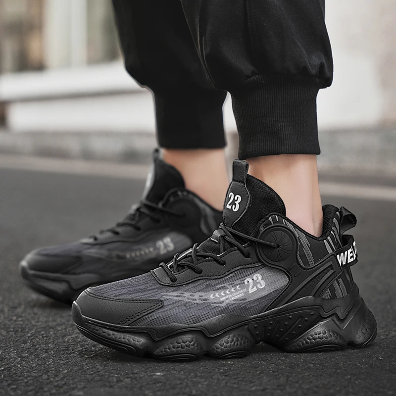 أحذية جديدة للأب شبكية قابلة للتنفس للرجال في الصيف، أحذية رياضية كاجوال ممتصة للصدمات ونعل سميك للمراهقين