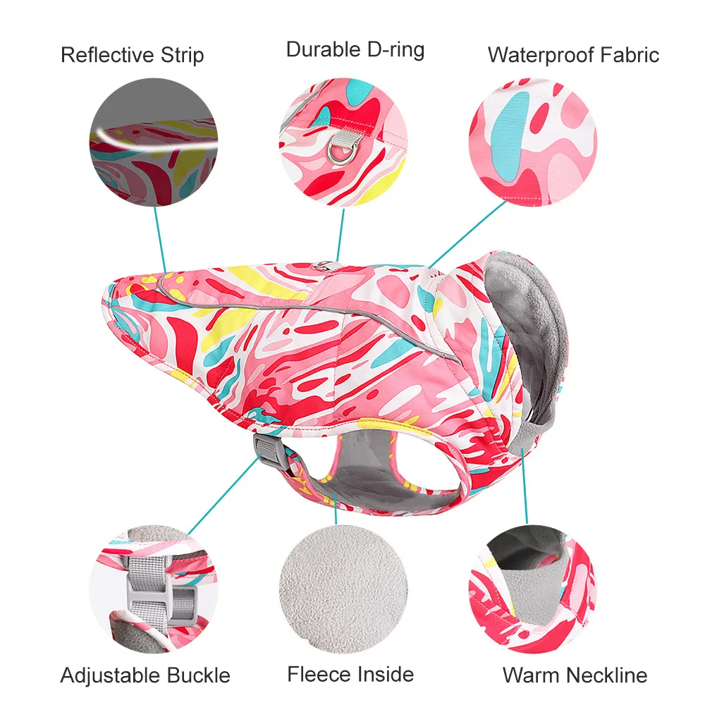 2022 nowa Pet kurtka dla psa kamizelka uprząż wodoodporna odblaskowa odzież dla psów płaszcz zimowe ciepłe stroje Pet Dog kamizelka dla kota ze
