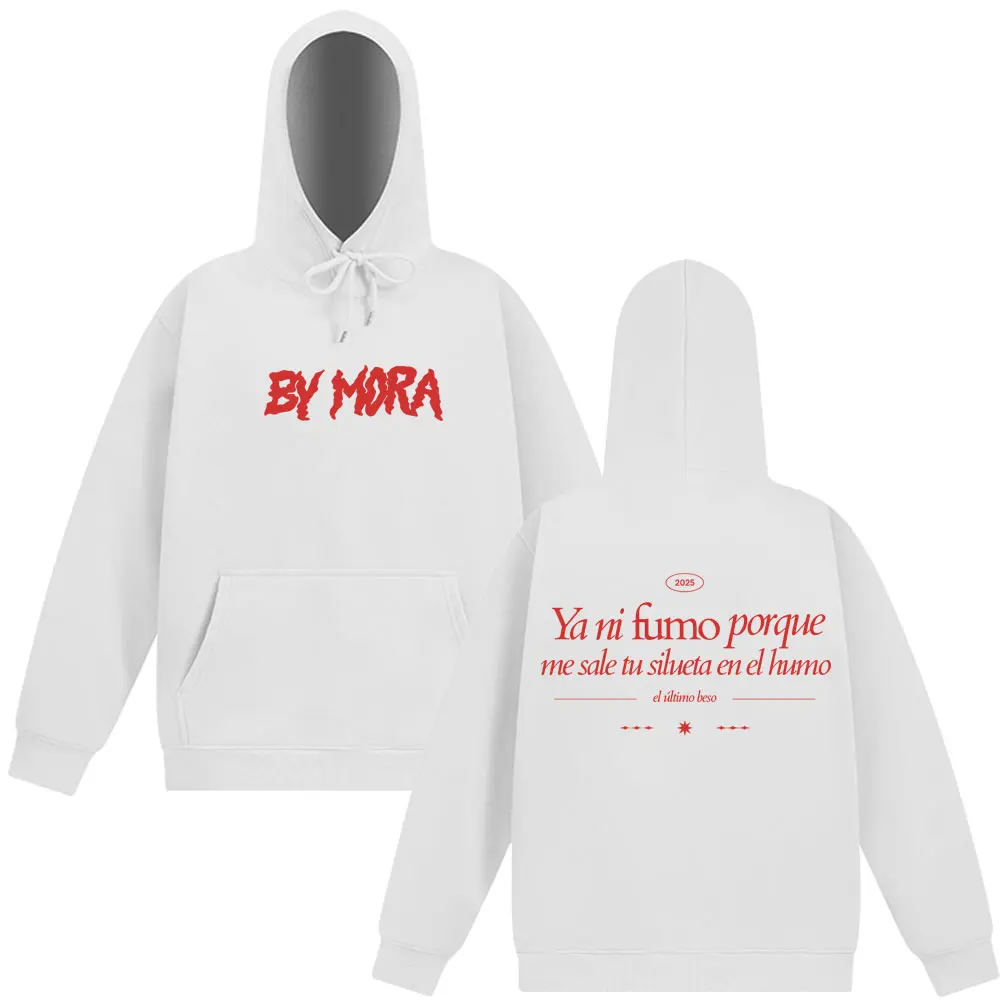 مغني الراب MORA EL ULTIMO BESO 2025 Merch الجرافيك هوديي الرجال النساء الهيب هوب البلوز بأكمام طويلة بلوزات خمر عادية الخريف #3