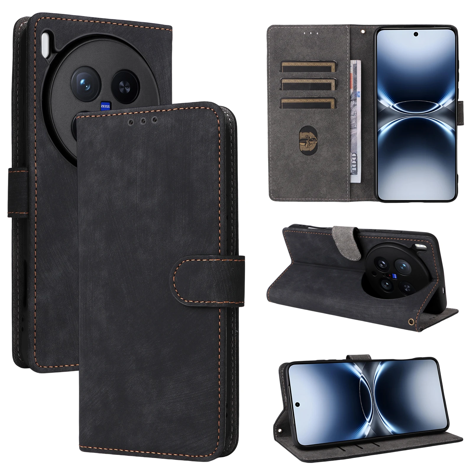 Etui z portfelem na smycz do VIVO X200 Ultra 5G Luksusowe, dostosowane etui z klapką ze skóry PU do etui VIVO X200ultra 5G