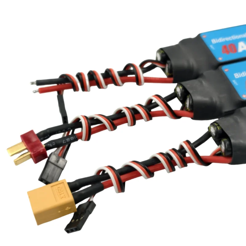 سفينة ثنائية الاتجاه بدون فرش يتم التحكم فيها كهربائيًا 40A ESC للمروحة الهوائية للسيارة بجهاز التحكم عن بعد