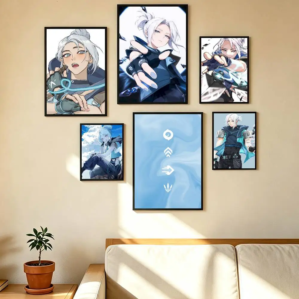 Valorants Jeff Poster High Quality Dorm Living Room Aesthetic Wall Decoration Painting Stickers Gift
