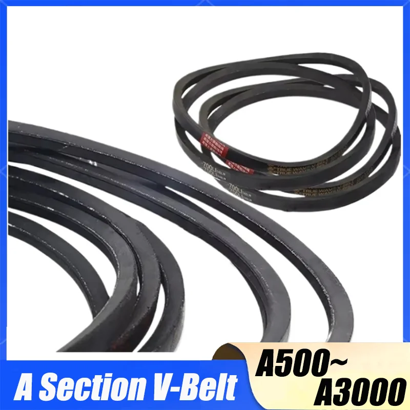1Pcs A Type V-Belt  A-500 to A-3000 Rubber Industrial Agricultural Equipment Transmission Drive V Belt Width 13mm x 8mm