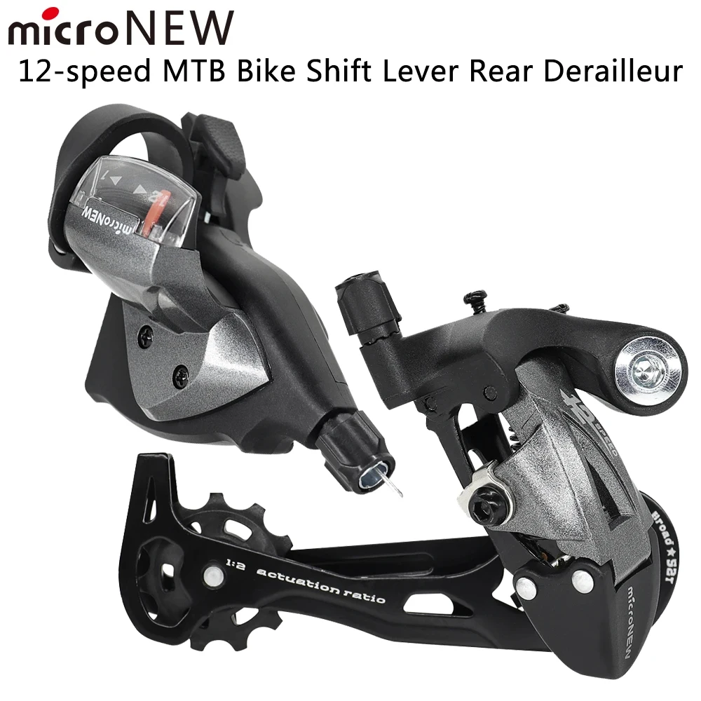 MicroNEW 12 سرعة دراجة جبلية Derailleur رافعة تحول يمين الزناد الخلفي Derailleur أجزاء الدراجات متوافق M6100 M7100 M8100