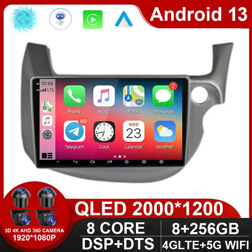 

Android 13 Car Radio For HONDA FIT JAZZ 2007 - 2014 Multimedia Video Player Mirror Connection Split Screen Head unit 2 Din DVD