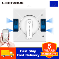 Window Cleaning Robot Liectroux YW509, 4-Way Water Spray,Home Glass Floor Wall Robot Window Cleaner,Strong Vacuum,Rimless Works