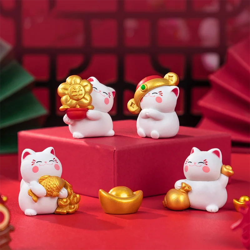 

Brand New Cute Decorative Ornaments Lucky Cat Decorative Accessories Car Small Ornaments Children's Toys Ready in Stock
