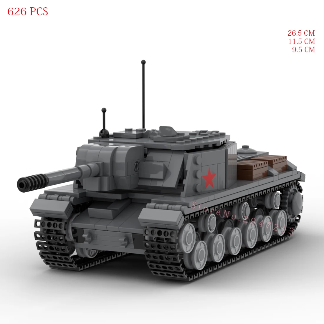 

hot military WWII Soviet Red Army SU-152 self-propelled artillery tank war equipment weapons bricks model Building Blocks toys