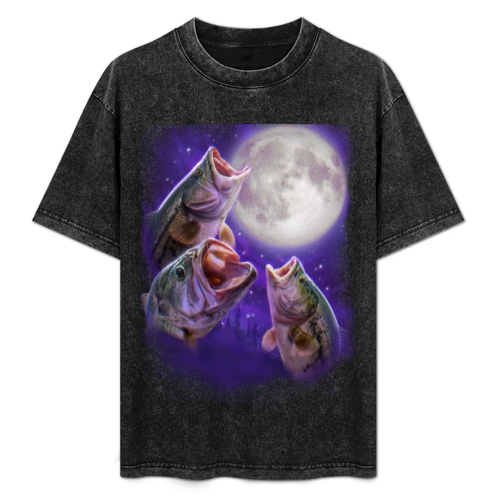 

“Howl” in the Night… T-Shirt Casual Loose Short Sleeve Tee for Men