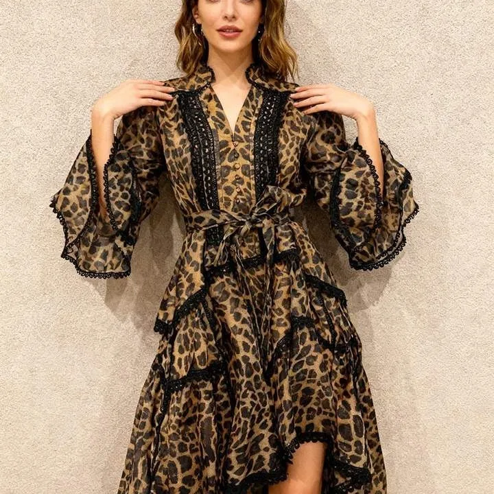 

Ретро-платье женское с кружевными вставками, завышенной талией, облегающее, с асимметричным подолом, из полиэстера, с длинными рукавами