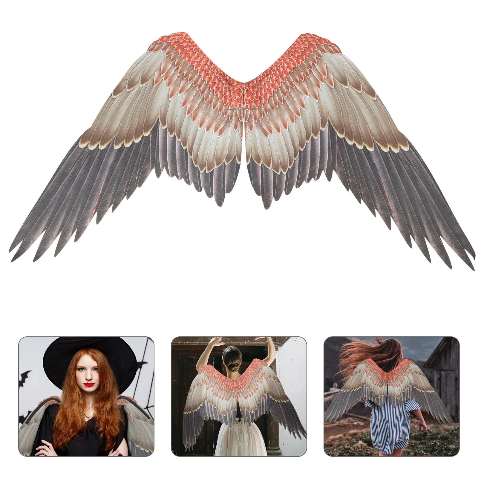 

1pc Large Wing Prop Unique Cosplay Wing Durable Adjustable Straps Lifelike Design For Adult Costume Party Carnival Masquerade