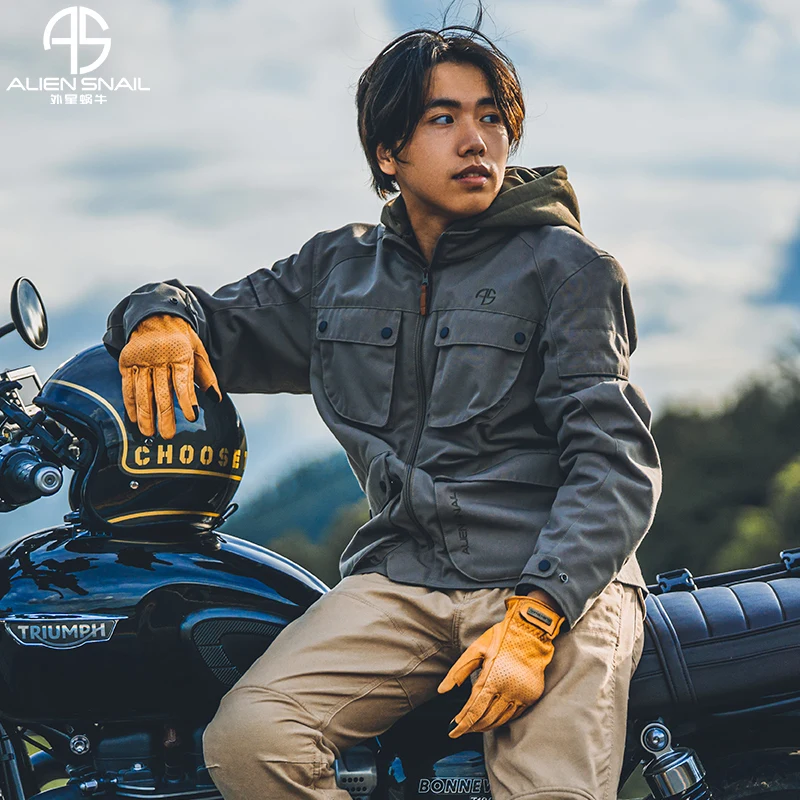 Retro Motorcycle Jacket Men CE Protective Winter Warm Motorbike Armor Chaqueta Moto Enduro Men Street Riding Windproof Clothing